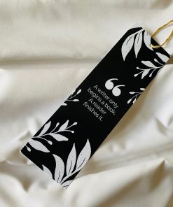 A witer only begin a book bookmark